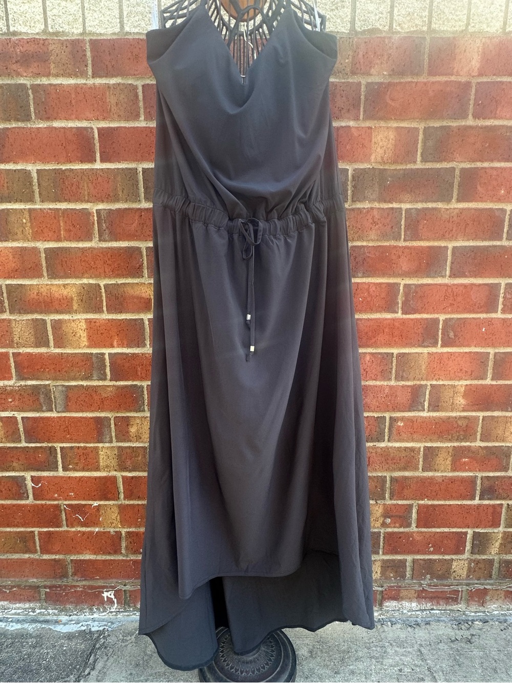 Athleta Black Presidio Traveler Style Halter Maxi  Dress Lightweight Sleeveless